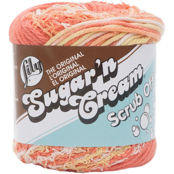 Lily Sugar'n Cream Yarn - Scrub Off, Papaya