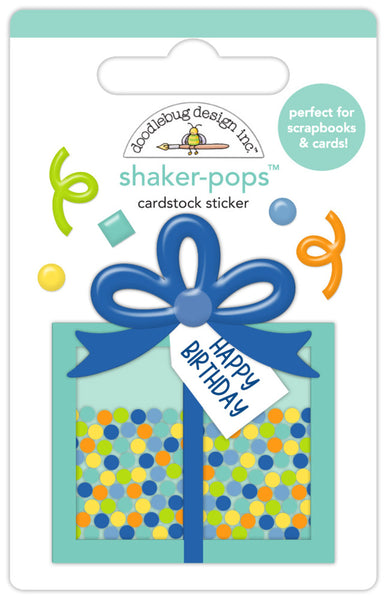 Doodlebug Design, Shaker-Pops 3D Stickers, Happy Birthday (9180)