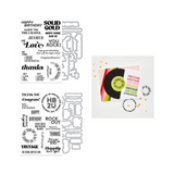 Hero Arts, Clear Stamps & Dies Bundle, Vintage Vinyl (WB1205)