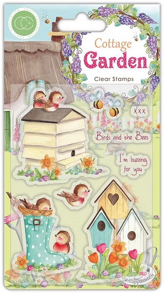 Craft Consortium, Cottage Garden, Clear Stamp, Birds and the Bees (CCSTMP031)