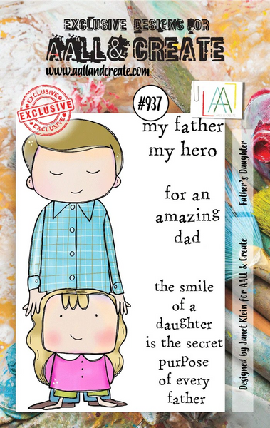 AALL & Create, A7 Clear Stamp by Janet Klein, Father's Daughter (#937)