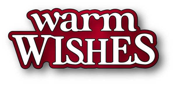 Memory Box Die, Warm Wishes Timeless Script (95003)