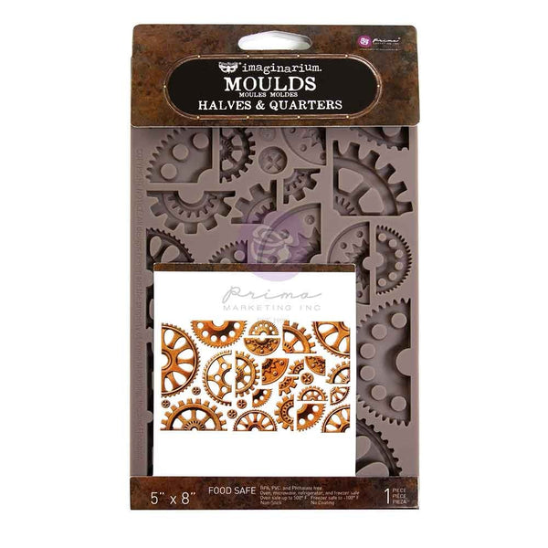 Prima Marketing, Finnabair Decor Moulds 5"x8"x8mm, Halves And Quarters (951399)