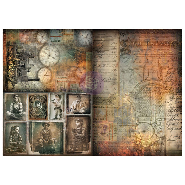 Prima Finnabair A3 Decoupage Sheet, Time Travellers (#951474)