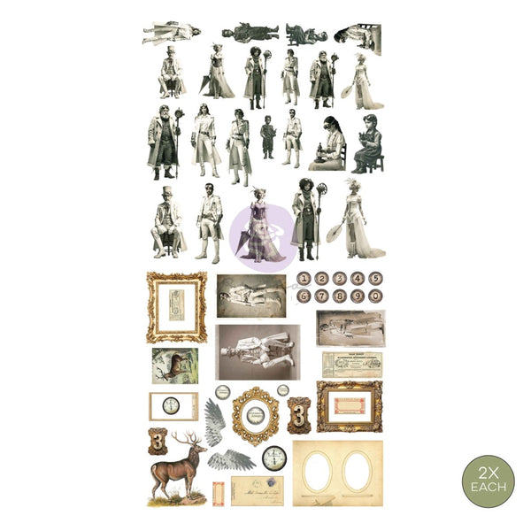 Prima Finnabair Ephemera 112/Pkg, Steam and Frost (#951481)