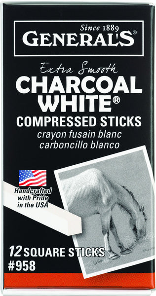 General's, Extra Smooth Compressed Charcoal White, Square (sold individually) (Arriving Soon)