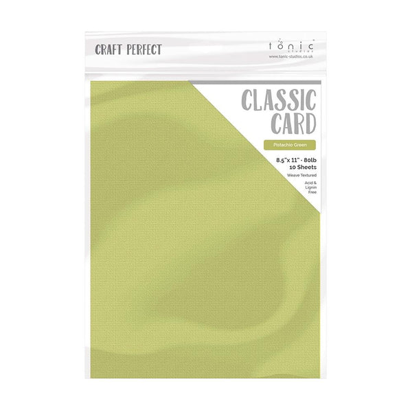 Tonic Studios, Craft Perfect, A4 Classic Card, Weave Textured, Pistachio Green, 80lb, 10/pkg (Copy)