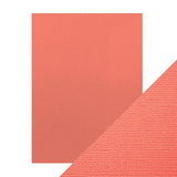 Tonic Studios, Craft Perfect Weave Textured Classic Card 8.5"X11" 10/Pkg, Coral Pink