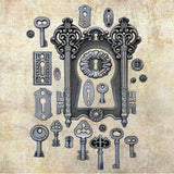 Prima, Finnabair Decor Moulds 5"X8", Lock & Keys