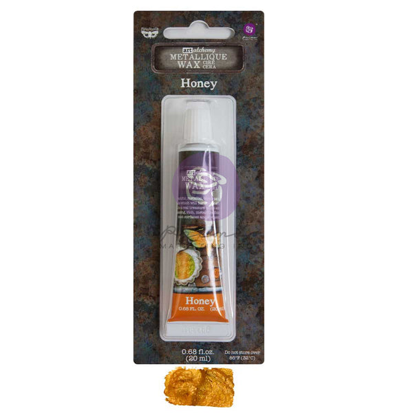 Prima Finnabair Art Alchemy Metallique Wax .68 Fluid Ounce, Honey