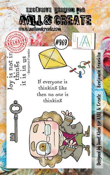 AALL & Create, A7 Clear Stamp by Janet Klein, Benjamin Franklin (#969)