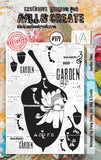 AALL & Create, #979 - A7 Clear Stamp Set, Garden Times, Designed by Tracy Evans