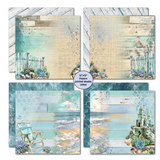3Quarter Designs, Coastal Boardwalk, 12x12 Design Paper & Diecuts Set