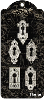 Graphic 45 Staples, Shabby Chic, Ornate Metal Key Holes (4500840)
