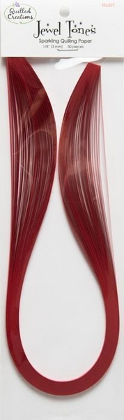 Quilled Creations, Jewel Tones, Sparkling Quilling Papers 3/8", 9mm (Assorted Colors)