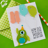 Spellbinders Clear Stamp Set, Birthday Laughs Sentiments (STP-264)