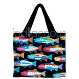 Canadian Art Prints, Indigenous Collection, 18"x15" Reusable Shopping Bag, Back to School by John Balloue - Cherokee