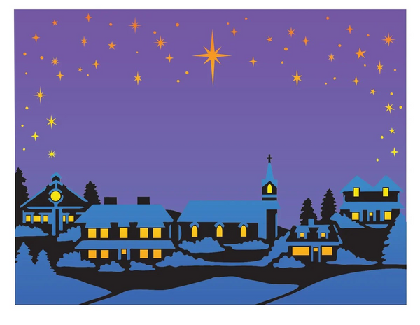 The Crafters Workshop, 8.5X11 Layering Stencil, A2 Layered Starry Village (TCW6048)