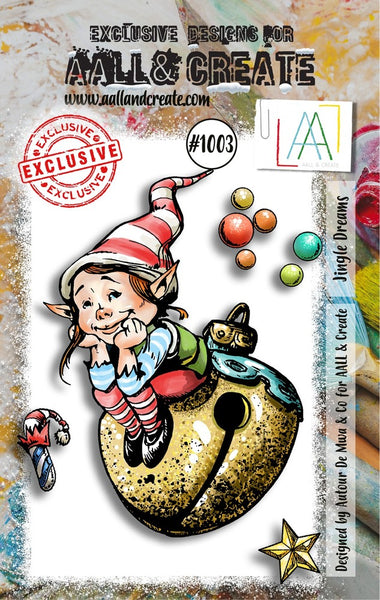 AALL & Create, #1003, Jingle Dreams, A7 Clear Stamps, Designed by Autour De Mwa