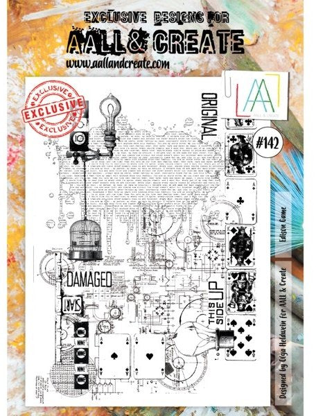 AALL & Create, A4 Clear Stamps, Edison Game, #142