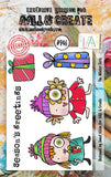 AALL & Create, #946, The Winter Girls, A7 Clear Stamp, Designed by Janet Klein
