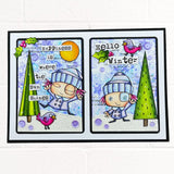AALL & Create, #949, Peace Trees, A6 Clear Stamps, Designed by Janet Klein