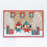 AALL & Create, #946, The Winter Girls, A7 Clear Stamp, Designed by Janet Klein