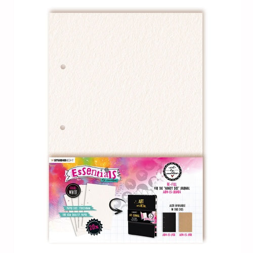 Studio Light, Art by Marlene, Journal Pages Refill for ABM-ES-JOUR04, White Essentials 6.7" x 9.4"