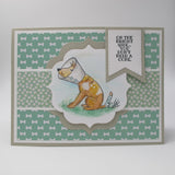 Art Impressions Funny Farm Cling Rubber Stamp, Doggy Kisses