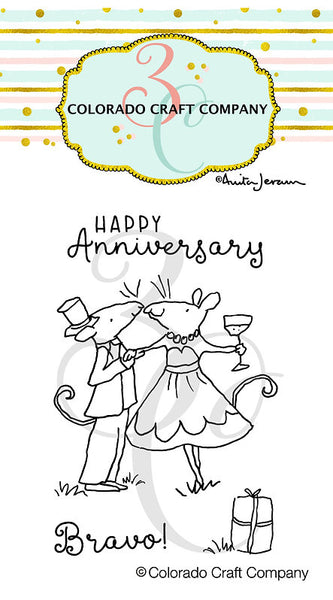 Colorado Craft Company Clear Stamps 3"x4", Anniversary Mini By Anita Jeram