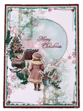 Studio Light, JMA Stamp And Cutting Dies, Star ATC Christmas Blush, 17 Pieces