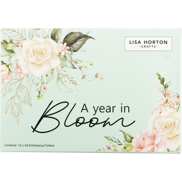 Lisa Horton Crafts, Limited Edition, 12 Embossing Folders, A Year In Bloom 2025