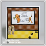 Art Impressions Funny Farm Cling Rubber Stamp, Doggy Kisses