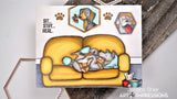 Art Impressions Funny Farm Cling Rubber Stamp, Doggy Kisses