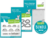 Lawn Fawn, Stamps, Dies & Coloring Stencil Bundle, All the Garden Hats (LF4034, LF4035 & LF4036)