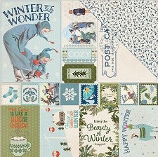 Authentique Collection Kit 12"X12", "Alpine", Alpine Eight, Double-Sided Paper w/ Stickers Sheet