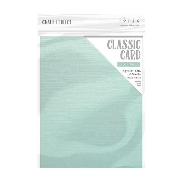 Tonic Studios, Craft Perfect Weave Textured Classic Card 8.5"X11" 10/Pkg, Arctic Blue