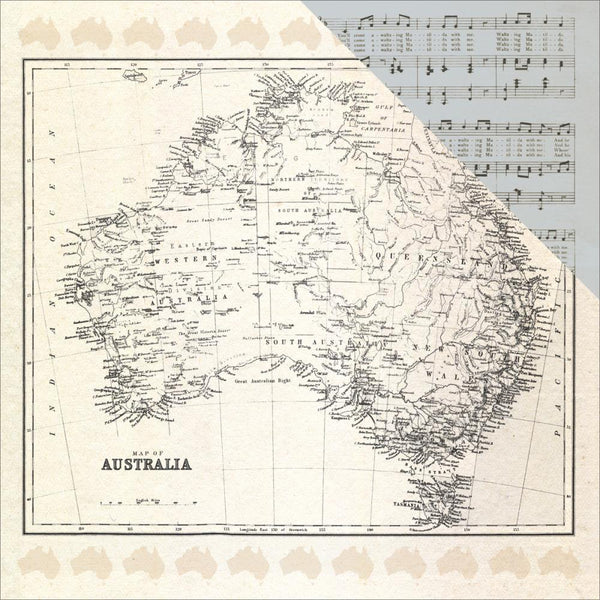 Kaisercraft, Open Road Collection, Double-Sided Cardstock 12"X12", Atlas (Australia)