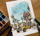AALL & Create, #1051, Thelma, A7 Clear Stamp, Designed by Autour De Mwa & Co.