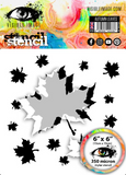 Visible Image, 6"x6" Stencil, Autumn Leaves (LE2357)