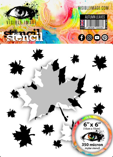 Visible Image, 6"x6" Stencil, Autumn Leaves (LE2357)