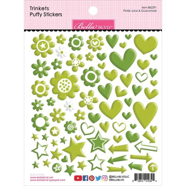 Bella Blvd, Besties Trinkets Collection, Puffy Stickers, Pickle Juice & Guacamole (BB2291)