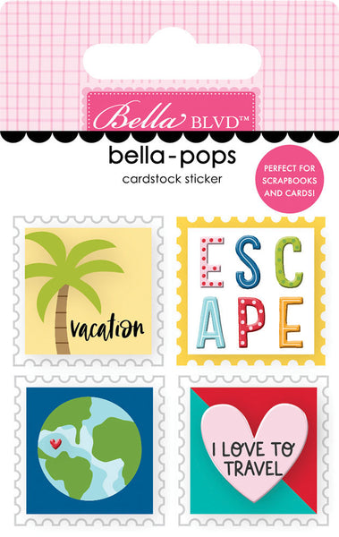 Bella Blvd, Bella-pops 3D Cardstock Sticker, Postage
