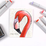 Colorado Craft Company, Big & Bold Clear Stamps 6"x6", Tickled Pink Flamingo