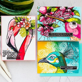 Colorado Craft Company, Big & Bold Clear Stamps 6"x6", Tickled Pink Flamingo