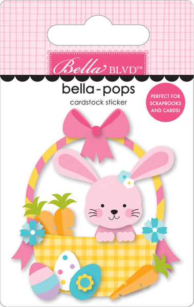 Bella Blvd, Bella-pops 3D Cardstock Sticker, Bunny Basket