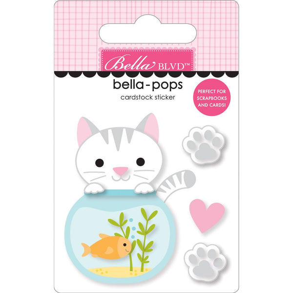 Bella Blvd, Bella-pops 3D Cardstock Sticker, Meow