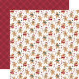 Echo Park Paper, Baking Christmas Cheer, Double-Sided Cardstock 12"X12", Cheerful Gingerbread (BCC516002)