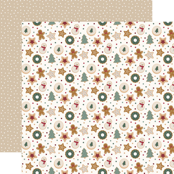 Echo Park Paper, Baking Christmas Cheer, Double-Sided Cardstock 12"X12", Christmas Cookies (BCC516011)