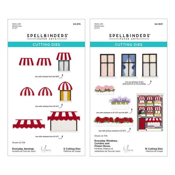 Spellbinders, Everyday City Holiday Die Bundle by Yana Smakula, Everyday Awnings (BD-1075)